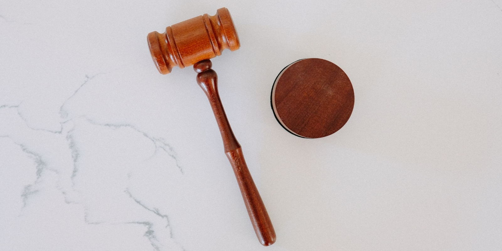 gavel on marble surface