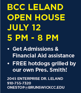 ad for BCC Leland Open house
