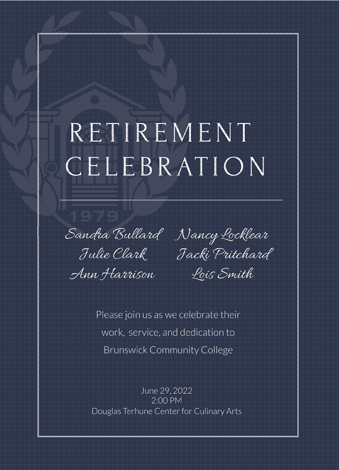invitation to a retirement celebration