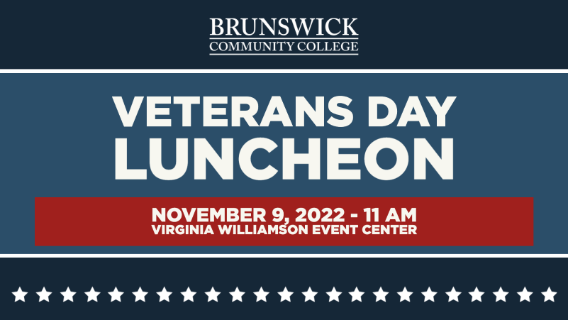 a patriotic invitation to a veterans day lunch