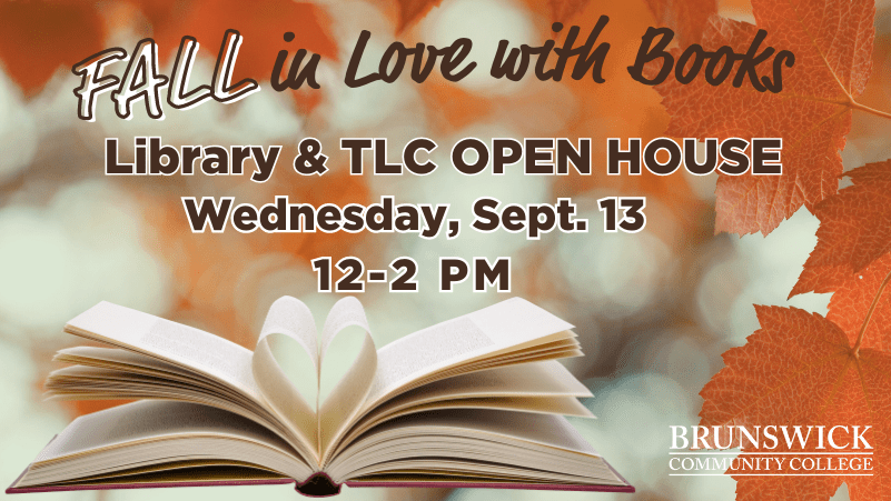 Fall in Love with Books Open House flyer